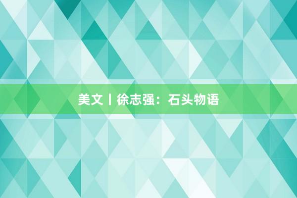 美文丨徐志强：石头物语